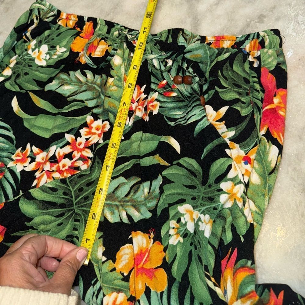 Christian Siriano Vibrant Tropical Print Palazzo Wide-Leg Pants Size Small - Picture 8 of 10